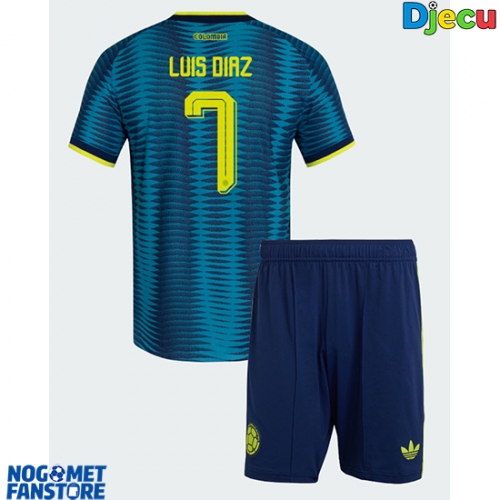 Kolumbija Luis Diaz #7 Gostujuci Dres za djecu SP 2026 Kratak Rukav (+ Kratke hlače)